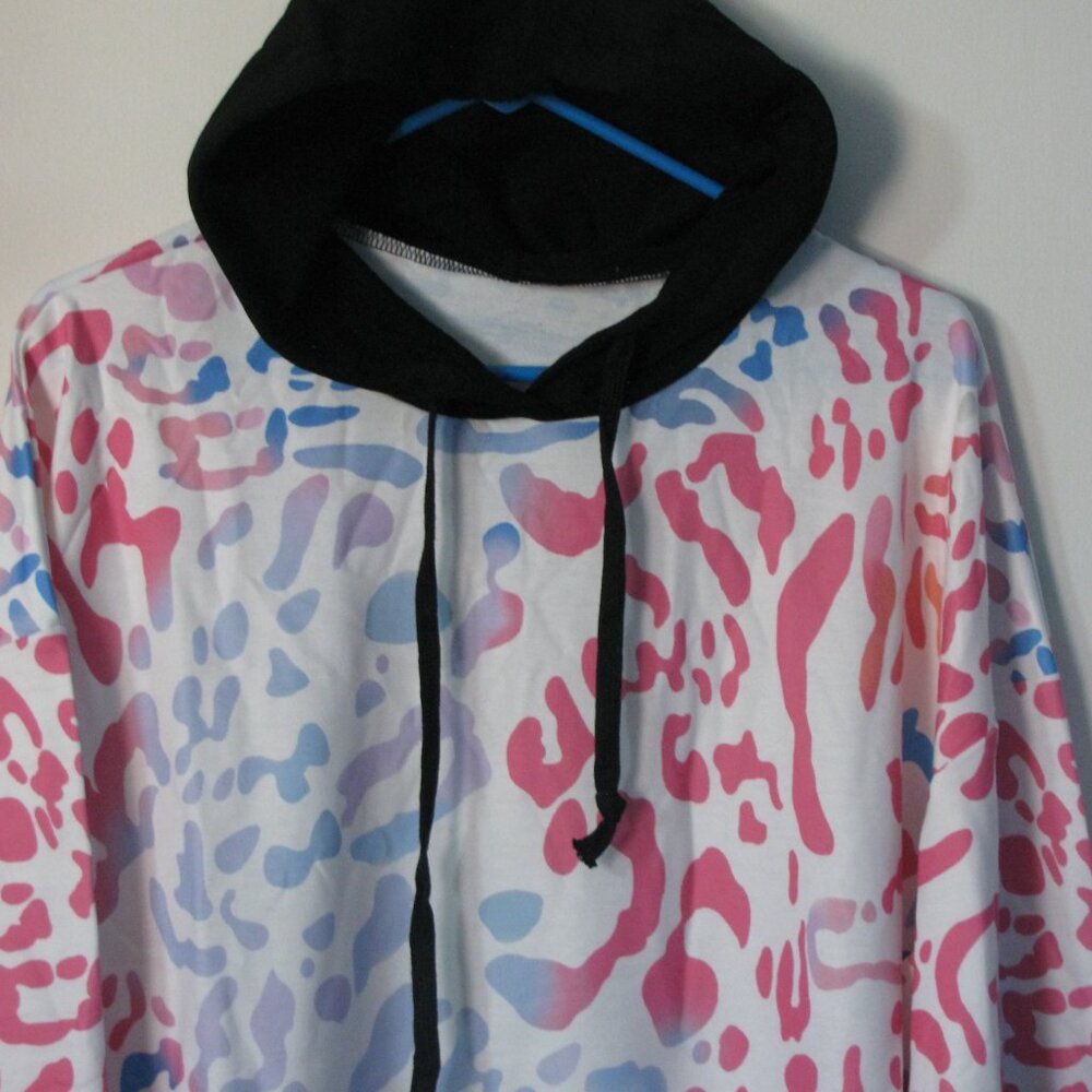 Leopard Print Multi Color Hoodie Large New Withou… - image 2
